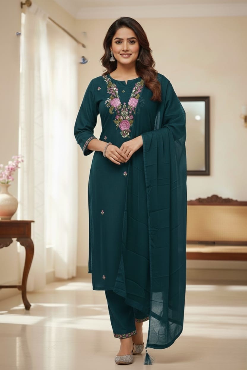 Classic Grace Straight Fit Ethnic Wear Set
